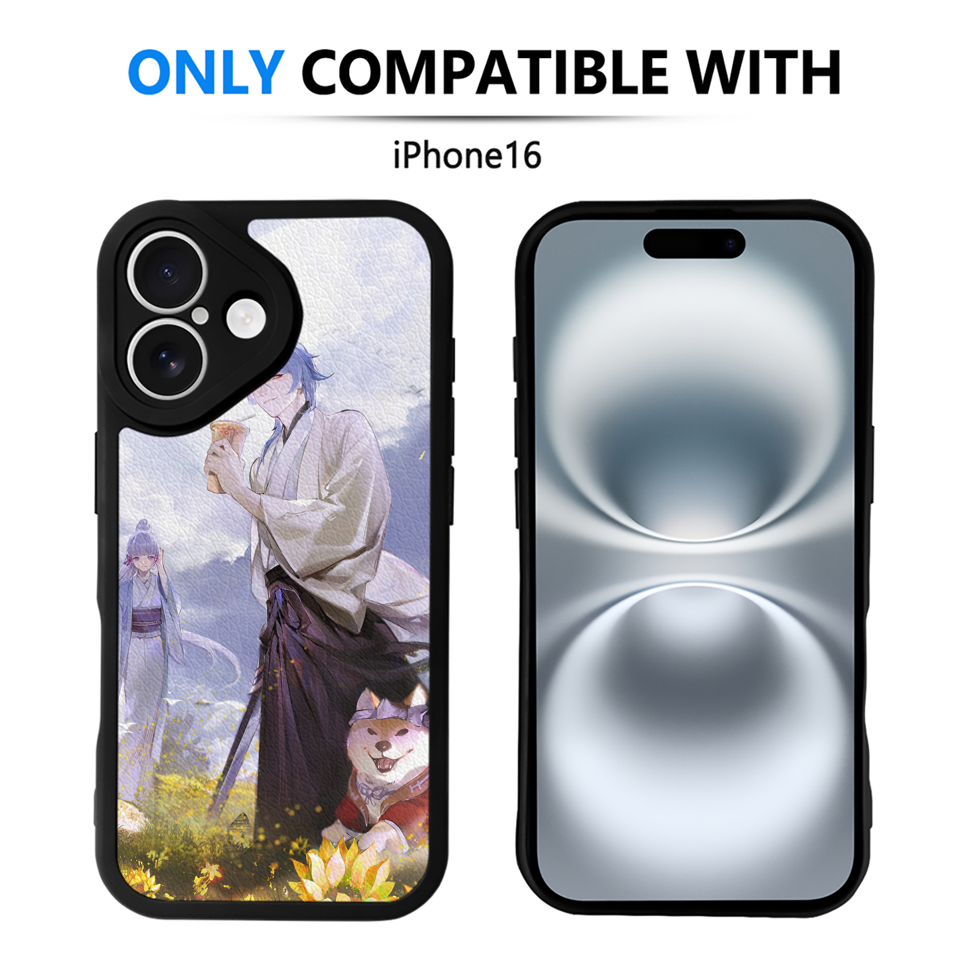げんし神 genshin 【iPhone 16シリーズ対応】シリコンスマホケース（レザー調） 材質：シリコン